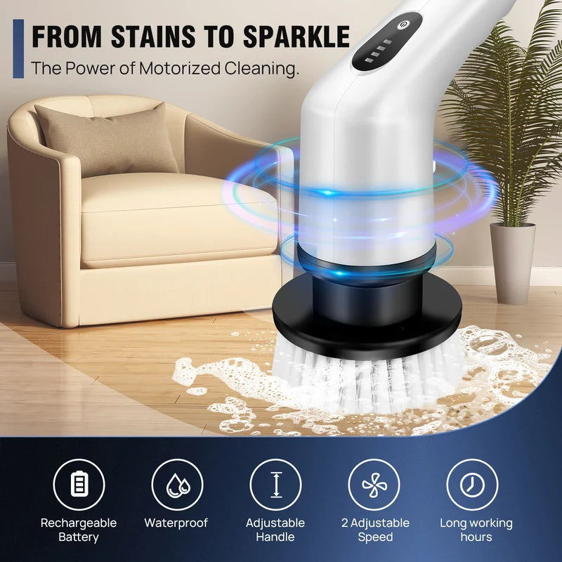 Electric Spin Scrubber with 9 Brush Heads