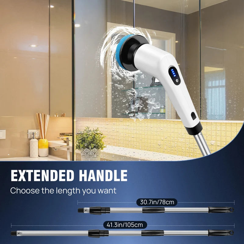 Electric Spin Scrubber with 9 Brush Heads